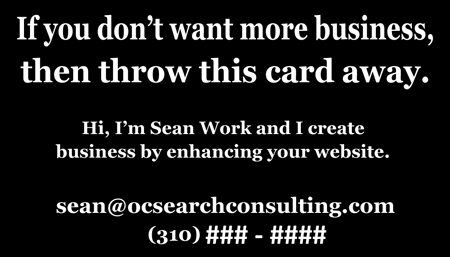 O.C. Search Consulting Business Card Front